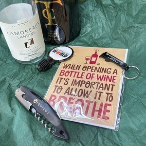 🍷WINE THEMED GIFTS: CARD, BOTTLE OPENER, CORK SCREW, BOTTLE STOPPER